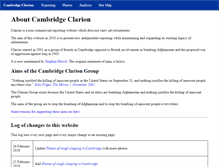 Tablet Screenshot of cambridgeclarion.org